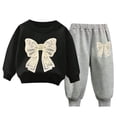 thumbnail image 4 of yboeqw Girls Outfit Toddler Baby Girl Long Sleeve Sweatshirt Long Pants Clothes Fall Winter 1T-10T,Size 1-2 Years, 4 of 4