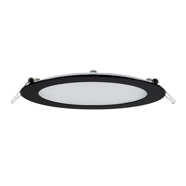 Estevez Luminaria LED Empotrable Circular FLAT CCT 12W Negro – Temperatura Ajustable