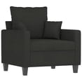 thumbnail image 3 of vidaXL 3 Piece Sofa Set with Pillows Black Fabric, 3 of 7