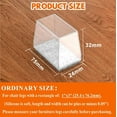 thumbnail image 3 of 16 PCS Rectangular Silicone Chair Leg Protectors for Hardwood Floors, Clear Furniture Leg Caps with Felt Pads, Protect Wood or Tile Floors, Reduce Noise, Easy to Move (1" x 3"), 3 of 8