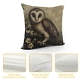 thumbnail image 4 of Orinice Owl Branch Flowers Graphic Decorative Pillow Cover for Home Couch Living Room Sofa, High-Quality 1PC 18x18in, 4 of 5