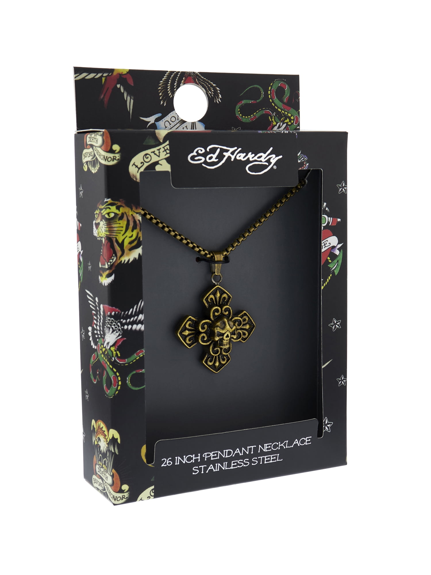 Ed Hardy - Brandclub - Men's Stainless Steel Gold-Tone Metal