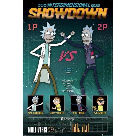 Rick & Morty - TV Show Poster (Showdown) (Size: 24" x 36")