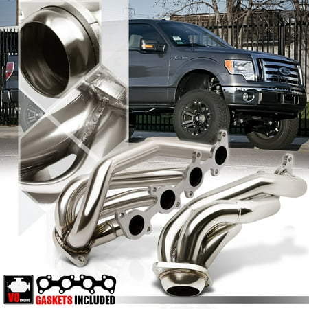 Stainless Steel Shorty Exhaust Header Manifold for 11-14 F150 5.0 8Cyl V8 Coyote 12 (Best Mods For 5.0 Coyote)