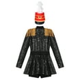 thumbnail image 4 of Ocealan Girls Ringmaster Dance Jumpsuits Sequins Long Sleeve Tassel Jumpsuits Black&Red-C 16, 4 of 6