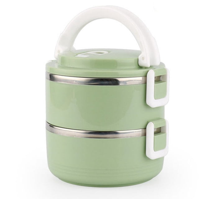 MAIF Insulated Meal Box Stackable Stainless Steel Lunch Box Double Layer Kids Lunch Box Portable Bento Box