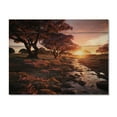 thumbnail image 3 of Designart "Sunset Breeze The" Landscape Sunset Print on Natural Pine Wood, 3 of 5