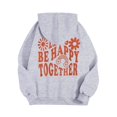 thumbnail image 5 of Hoodie Women Funny Fall Oversized Hooded Long-sleeved Blouson One Shoulder Drawstring Graphic Leisure Cotton Hoodies Sweatshirts(Light Gray,L), 5 of 5