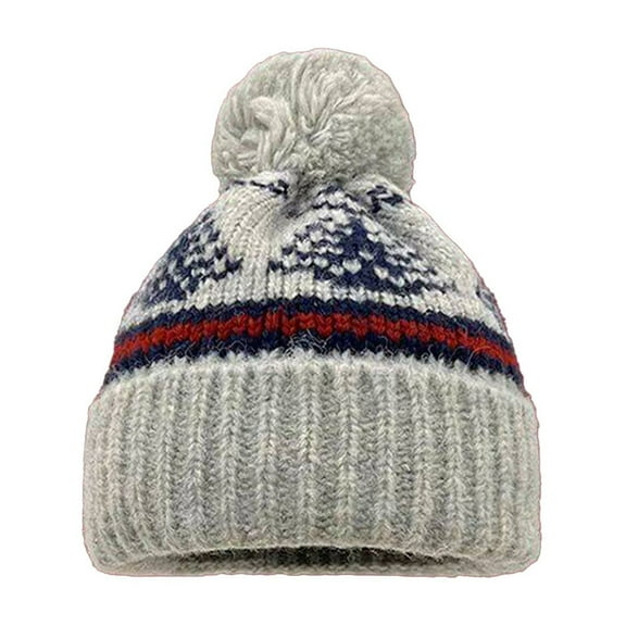 Santa hats Fair Isle Pattern Knitted Hat For Skiing Windproof Cozy Ear Festive Pullover Design For Outdoor Activities small santa hats