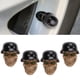thumbnail image 5 of Tapas De Válvula De Neumático, Casco Tipo Calavera, Tapas De Aire Personalizadas Universales, Cubierta ABS + Cobre Para Coches, Bicicletas, SUV, Camiones, Motocicletas ANGGREK Negro, 5 of 8