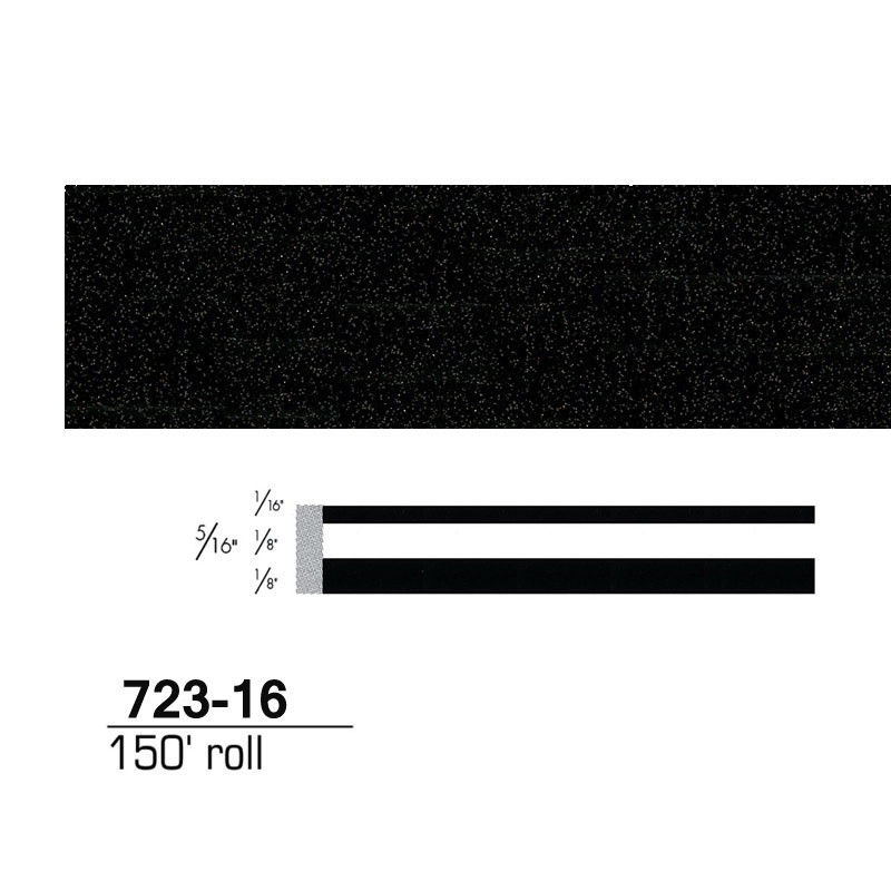 3M 72316 Scotchcal Striping Tape, Black Stardust, 5/16 in. x 150 ft