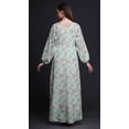 thumbnail image 2 of Bimba Moss Georgette Leaves & Rose Floral Printed Womenâ€™s Long Sleeve MaxiÂ&nbsp;DressÂ&nbsp;Elastic Waist Gown-X-Large, 2 of 5