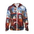 thumbnail image 1 of KLL Halloween Animaux Citrouilles Imprimé Hommes Femmes UPF 50+ Protection Solaire Veste à Capuche Manches Longues Pêche Randonnée Performance Chemise-Grand, 1 of 7
