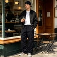 thumbnail image 2 of Nestiefly Cargo Sweatpants for Men Baggy Relaxed Fit Fleece Jogger Sweatpants Plus Size Wide Leg Athletic Gym Pants Black 2XL, 2 of 8