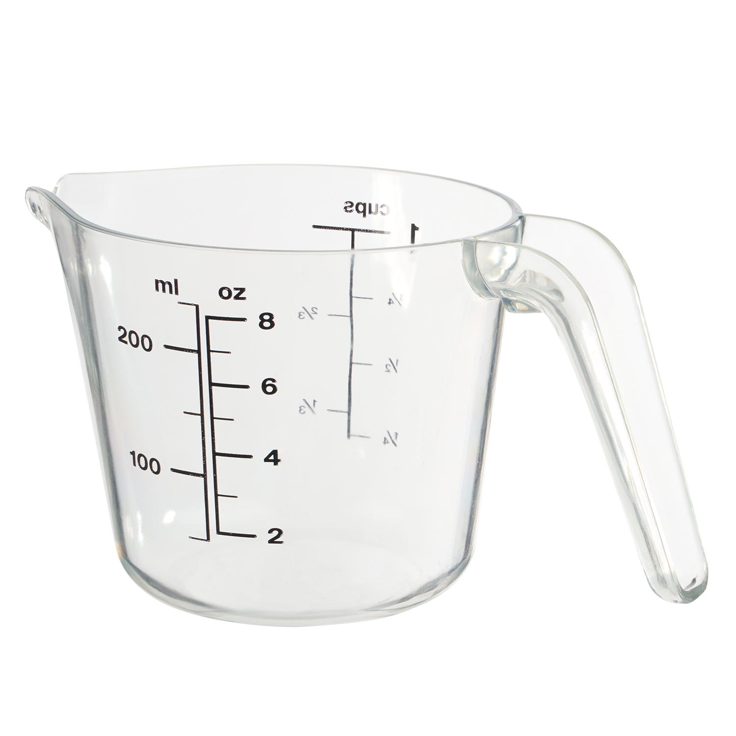 Mainstays 1 Cup Plastic Measuring Cup, Clear, 4-Pack photo 4