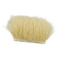 thumbnail image 3 of VONKY 1 Yard Dyed Ostrich Feather Fringe Trim Ribbon Embellishment Beige, 3 of 8