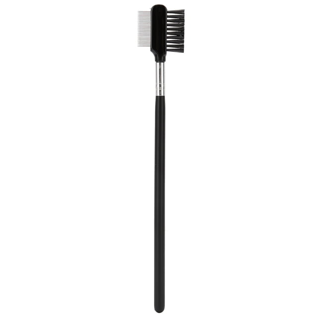 Cepillo de acero inoxidable para cejas y pestañas, doble uso, aguja, peine para cejas, herramienta de maquillaje