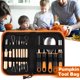 thumbnail image 3 of Herramientas Profesionales para Tallar Calabazas de Halloween, Corte de material acero Inoxidable, Grabado, Manualidades, de Cuchillos, Suministros Bolsa de almacenamiento 13PCS, 3 of 9