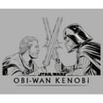 thumbnail image 2 of Boy's Star Wars: Obi-Wan Kenobi Darth Vader vs Kenobi Sketch Lightsaber Duel Graphic Tee Athletic Heather X Large, 2 of 5