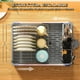 thumbnail image 3 of Escurridor de Trastes Acero Inoxidable Sobre Fregadero, Escurridor de Platos Grande con Sistema de Drenaje Automático, Diseño Escalable, para Vasos Sostiene Utensilios Tablas de Picar, Apto a Cocina, 3 of 7