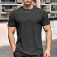 thumbnail image 2 of Men's Muscle Fit Workout T Shirt Athletic Training Top Gym Running Basketball Performance Activewear Short Sleeve Tee Men's Tops T-Shirt Casual Crew Neck Loose, 2 of 5