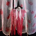 thumbnail image 4 of Bewildely Halloween colgante fantasmas decoraciones Horror 3D casa embrujada reutilizable miedo esqueleto vuelo fiesta suministros colgantes al Kits de decoración para fiestas Rosado, 4 of 6