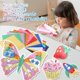 thumbnail image 4 of Kit de manualidades con papel de aluminio para niños | Set de pegatinas creativas con diseños de mariposas, fresas y peces | Transferencia de papel de aluminio de colores para proyectos infa, 4 of 5