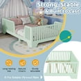 thumbnail image 2 of Mirightone Twin Size Floor Bed with Rails and Slats, Twin Size Montessori Beds with Doors, No Box Spring Needed, Mint Green, 2 of 9