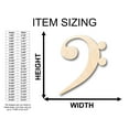 thumbnail image 2 of Unfinished Wood Bass Note Shape - Craft - up to 46" DIY 36" / 1/2", 2 of 3