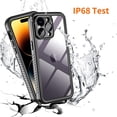thumbnail image 3 of Petocasefor iPhone 14 Pro Max/14 Pro/14 Plus IP68 Waterproof Phone Case with Screen Protector Rugged Full Body Slim Phone Cover,Black, 3 of 7