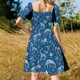 thumbnail image 3 of Fósiles de dinosaurios excavados en vestido azul sin mangas vestidos de verano para mujer 2025 Vestido de verano para mujer, 3 of 5