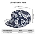 thumbnail image 6 of Daiia White Leaves print Flat Bill Hats Flat Brim Trucker Cap Baseball Cap Adjustable Classic Low Profile Hat Unconstructed Plain Cap, 6 of 9