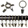 thumbnail image 3 of 32mm Bronze Metal Curtain Rings with Clips (40 Pack), 3 of 5