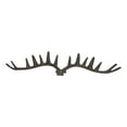 thumbnail image 2 of Cast Iron Western Rustic Comical Deer With Large Antlers 12-Peg Wall Hook Decor, 2 of 6
