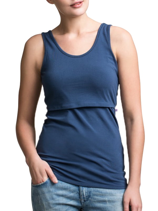 Womens Pregnant Maternity Nursing Breastfeeding Casual Vest T-shirt Tops Blouse