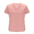thumbnail image 4 of Scrubs Sets for Women Stretch Short Sleeve V-Neck Scrub Top & Jogger Cargo Pant Medical Uniform Scrub Sets with Pockets, 4 of 5
