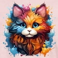 thumbnail image 3 of CafePress - Cute Cat Watercolor T Shirt - Women's Classic T-Shirt, 3 of 4