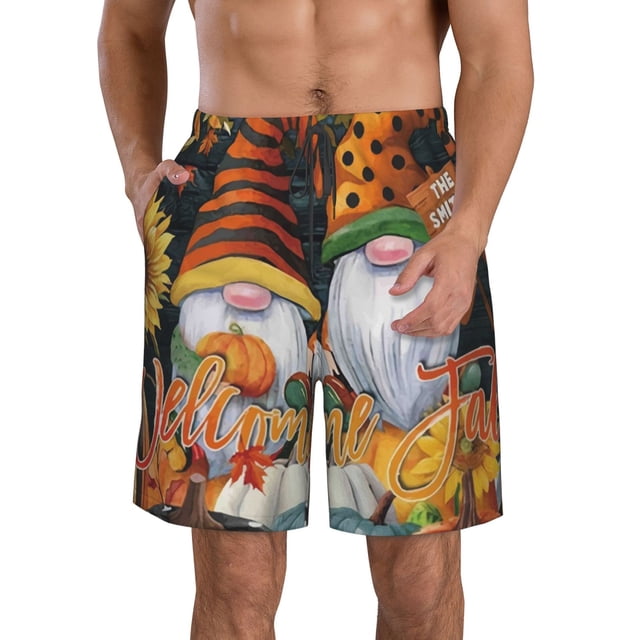 Fotbe Welcom Fall Trajes de Baño Estampados para Hombre, Shorts de Verano de Secado Rápido, Ropa de Playa, Bañadores-XX-Large