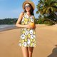 thumbnail image 3 of Fotbe Cartoon Chicken Vestido de Verano sin Mangas para Mujer – Vestido Midi Línea A, Estilo Camiseta Floral, Vestido Playero Casual y Fluido, 3 of 7
