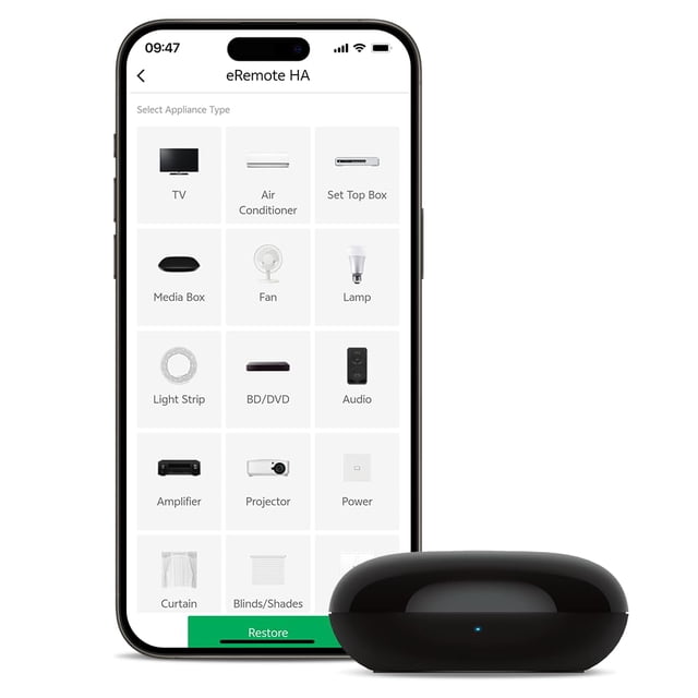 Control remoto universal inteligente Wi‑Fi IR LinknLink eRemote HA