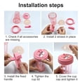 thumbnail image 3 of Creative Water Cup For Two Different Drinks, Double Straws Design, Suitable For Couples Outdoor Drinking, Camping Hiking Backpacking Travel, 3 of 4