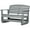 Light Gray, variant on Demifill Patio Glider Bench, HDPE Slatted Double Rocking Chair for Balcony, Yard, Garden, Light Gray