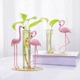 thumbnail image 2 of 2x Flamingo Hydroponics Vase Glass Flower Planter Home Office Desktop Decor Baoblaze none, 2 of 7