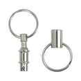 thumbnail image 6 of 4 Pack Quick Release Detachable Pull Apart Keychain Silver Dual Key Ring Snap Lock Holder, 6 of 7