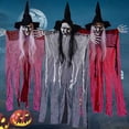 thumbnail image 4 of Injueey Decoración de fantasmas colgantes de Halloween, aparición de terror, reutilizable, espeluznante, esqueleto, accesorios voladores, colgantes, Kits de decoración para fiestas Rojo Injueey HA068181-02, 4 of 6