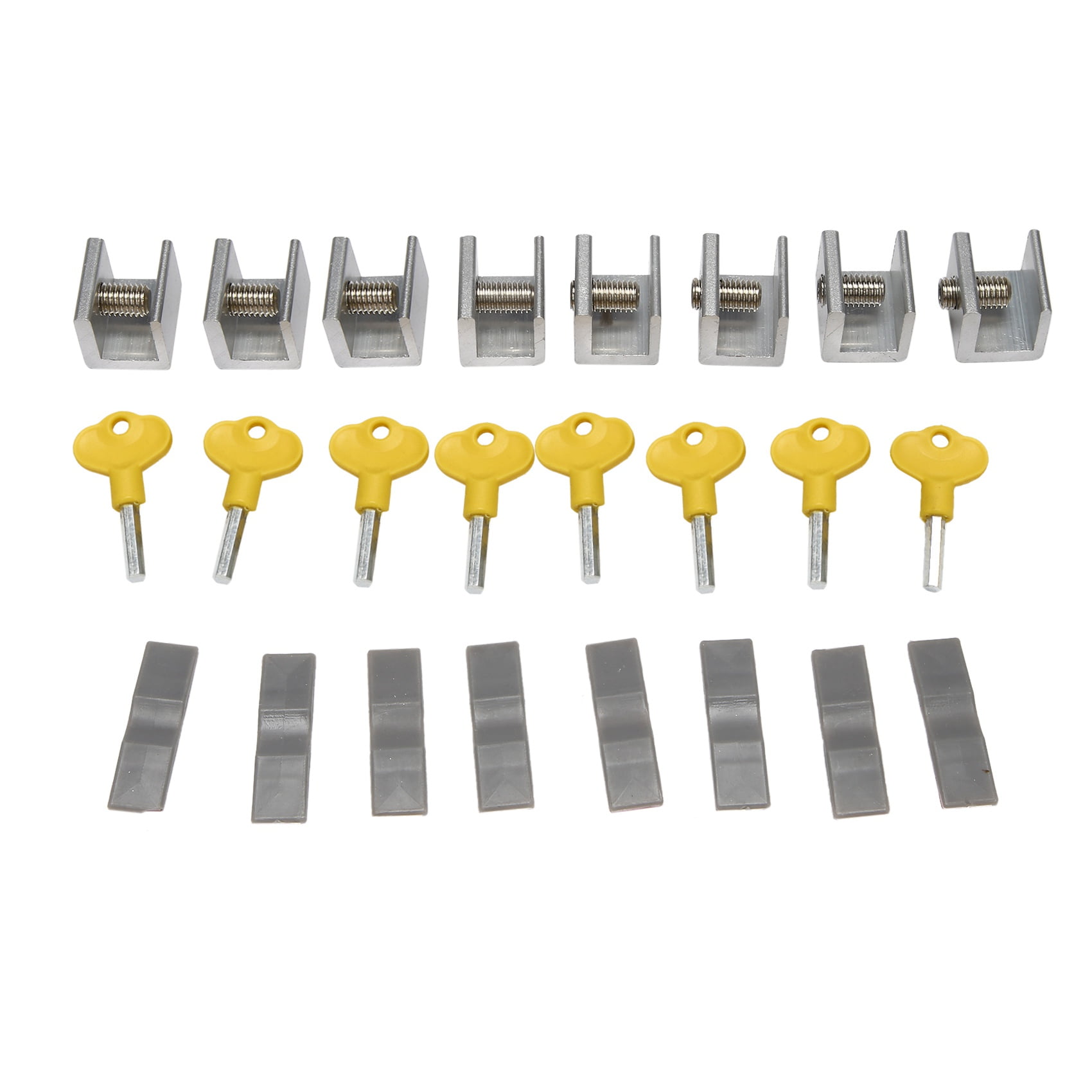 8 Pack Adjustable Sliding Window Locks Stop Door Frame Security Locks