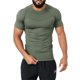 thumbnail image 2 of pstuiky Camisa de manga corta para hombre, Camiseta deportiva informal de manga corta con cuello redondo y color liso para hombre camisas casuales para hombre xxl, 2 of 6