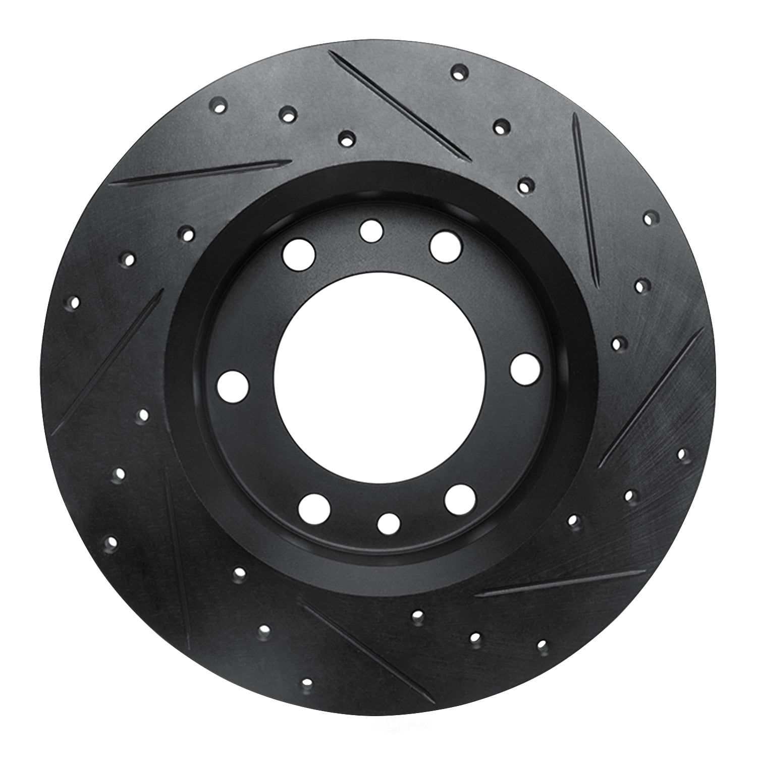 Dynamic Friction Company 633-76095L DFC Brake Rotor - Drilled And Slotted - Black