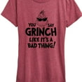 thumbnail image 3 of Dr. Seuss - The Grinch - You Say Grinch Bad Thing - Women's Short Sleeve Graphic T-Shirt, 3 of 5