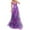 Purple, variant on SCSAlgin Women's Mesh Printed Suspender Dress With Suspender V-neck Maxi Dresses